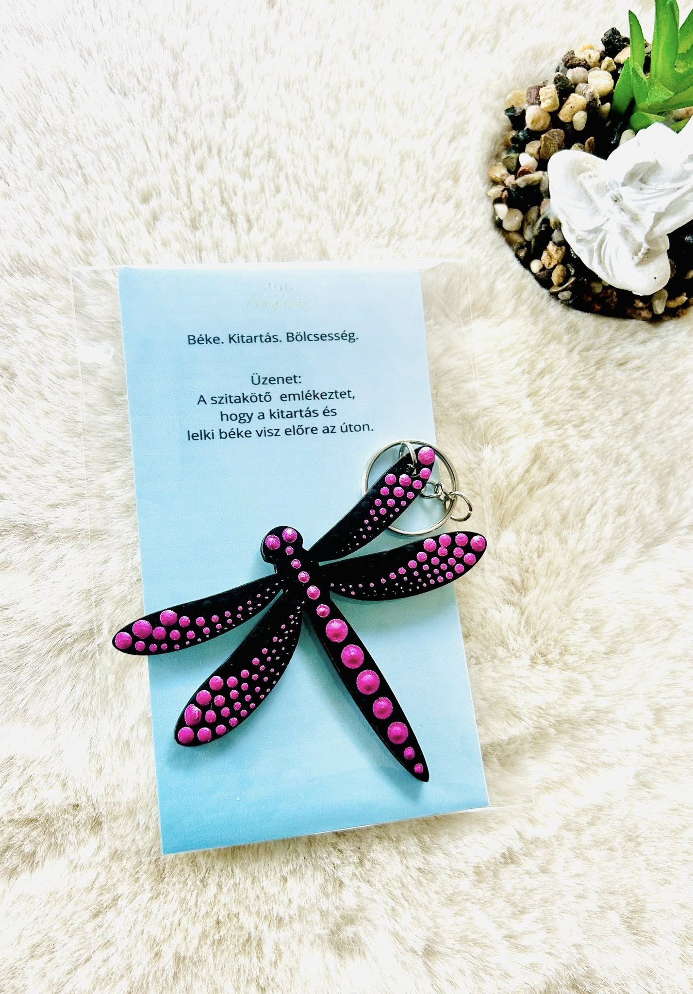 Mandalás kulcstartó állatos 12 cm