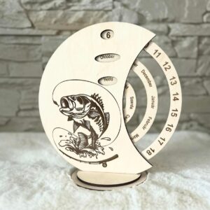 Öröknaptár félhold, 25 cm egyedi gravírral